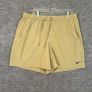 Nike Swim Trunks Mens 2XL XXL Green Board Shorts Swim Surf Swoosh Lightweight